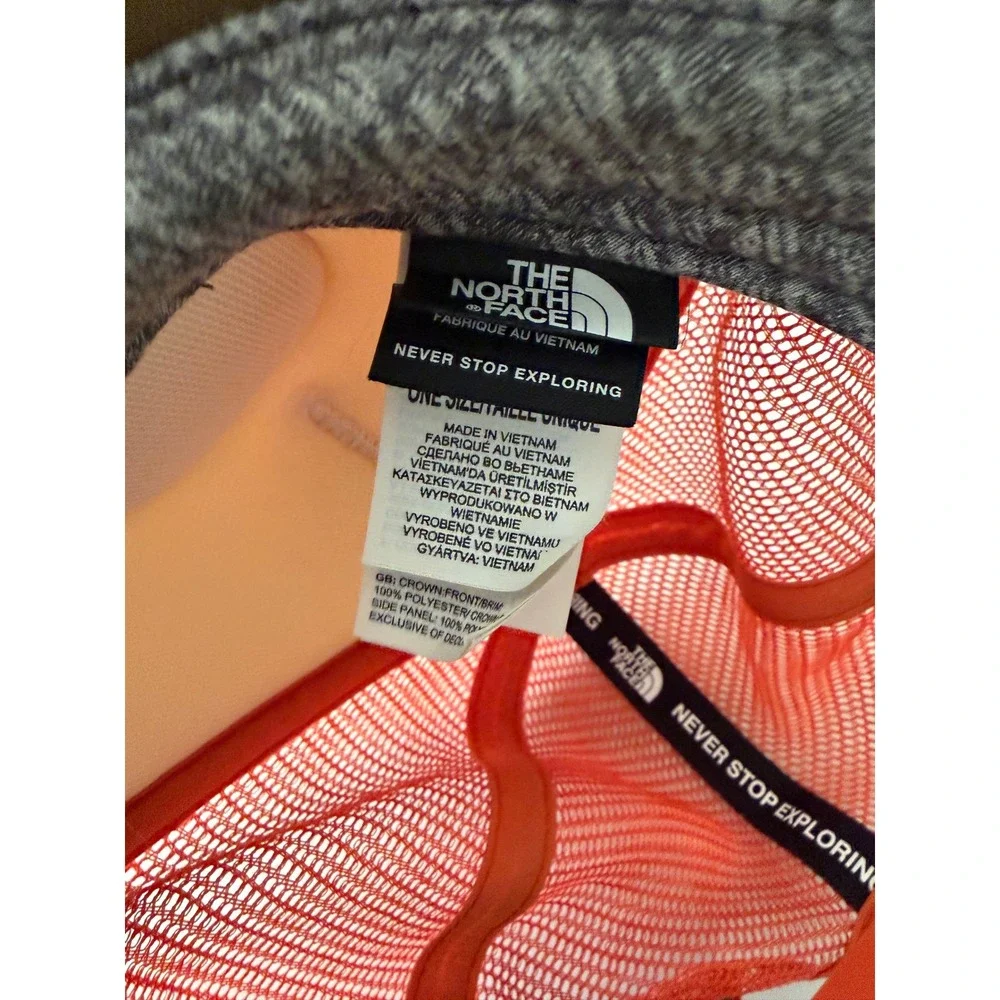 The‎ North Face Valley Trucker Hat Orange White Brown Mesh Snapback NF0A55IT
